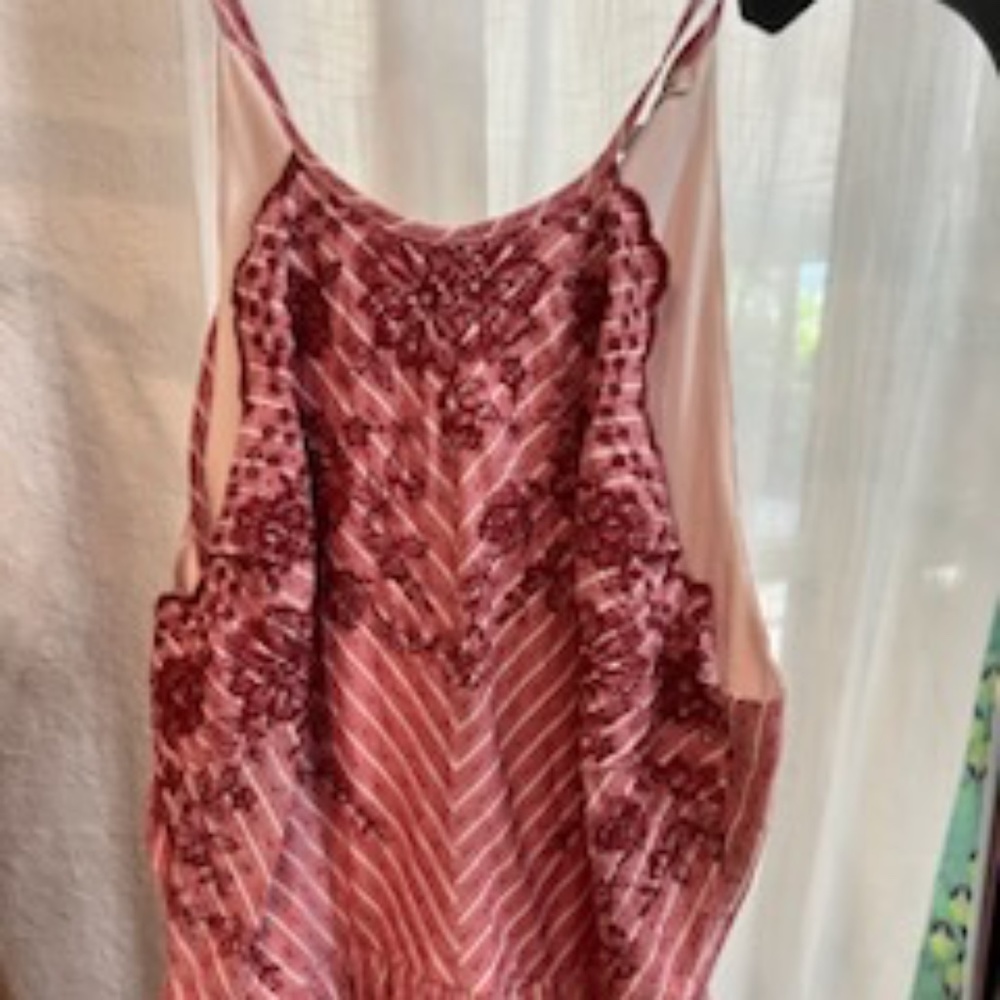 Casual pink striped dress